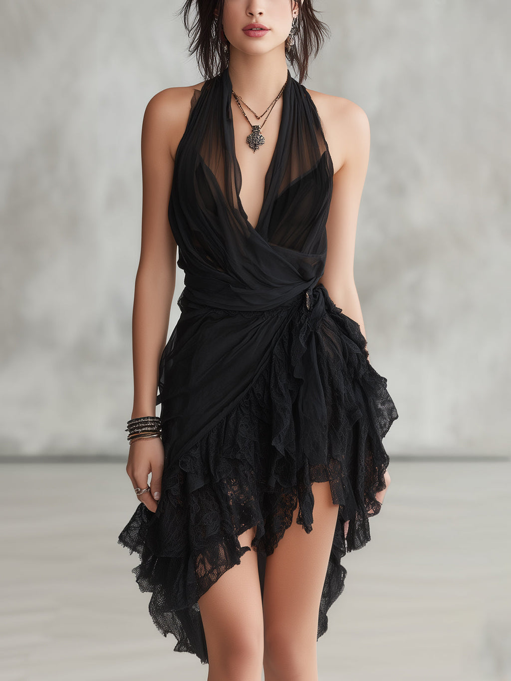 Salomé | Abito in Pizzo con Volant