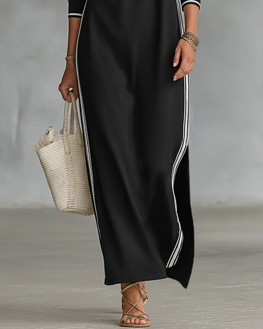 Elara | Vestito Maxi Bianco dallo Stile Minimalista