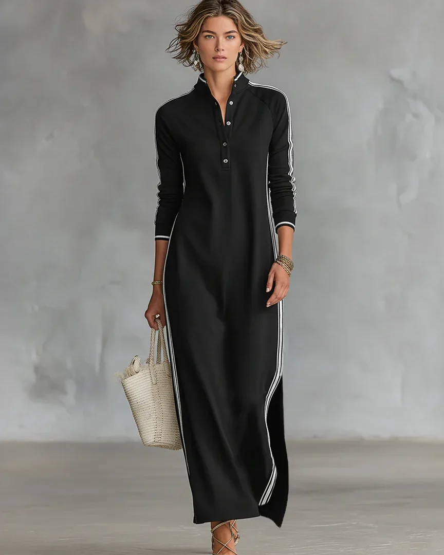 Elara | Vestito Maxi Bianco dallo Stile Minimalista