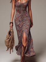 Perla | Vestito Floreale Plissettato
