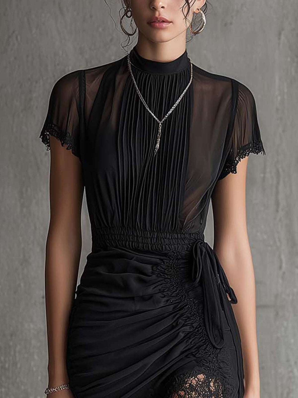 Simona | Vestido con Cintura Plisada