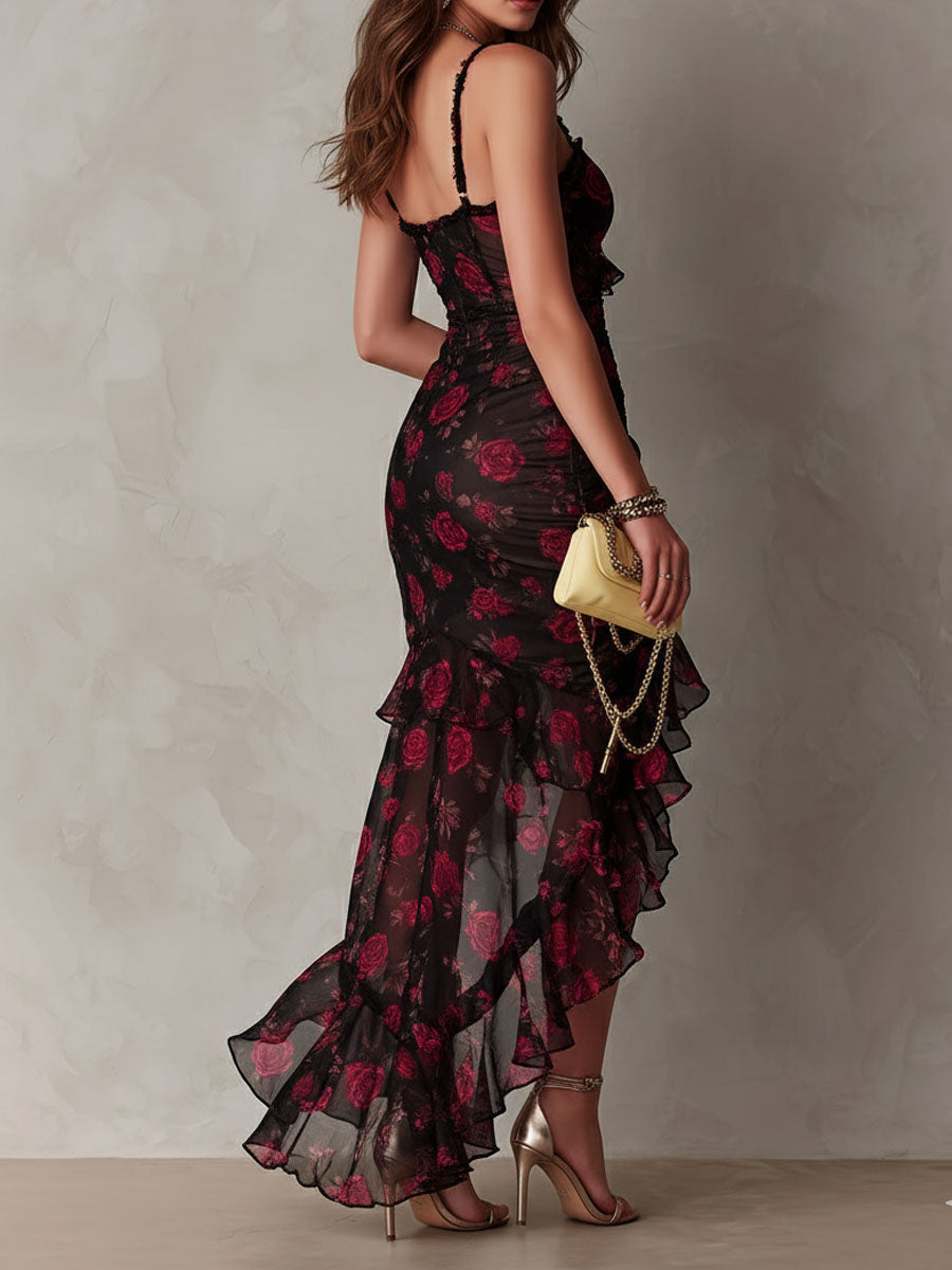 Carmela | Vestito Floreale con Volant
