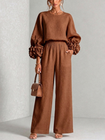 Giulia | Conjunto Ancho de Manga Farol con Flores