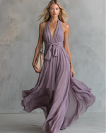 Luna | Vestito Halter con Caduta Fluida