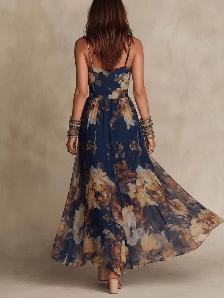 Zafiro | Vestito Midi in Chiffon Floreale